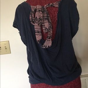 American Eagle medium tie-back top